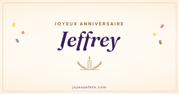 Image « Joyeux anniversaire Jeffrey » au format large