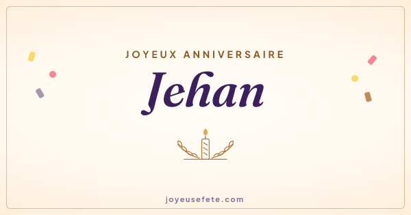Image « Joyeux anniversaire Jehan » au format large