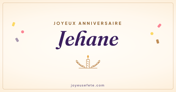 Image « Joyeux anniversaire Jehane » au format large