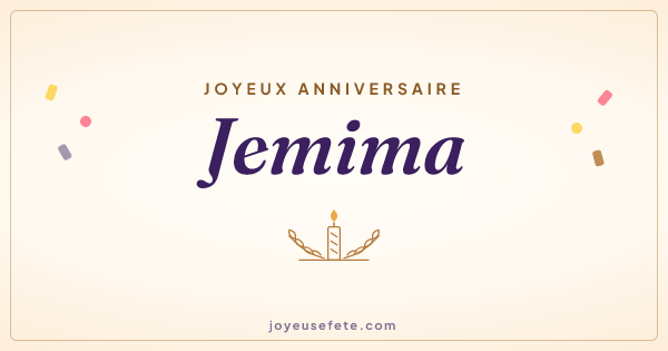 Image « Joyeux anniversaire Jemima » au format large