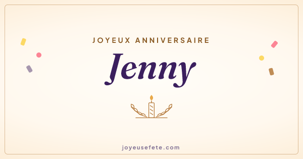 Image « Joyeux anniversaire Jenny » au format large