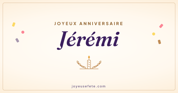 Image « Joyeux anniversaire Jérémi » au format large