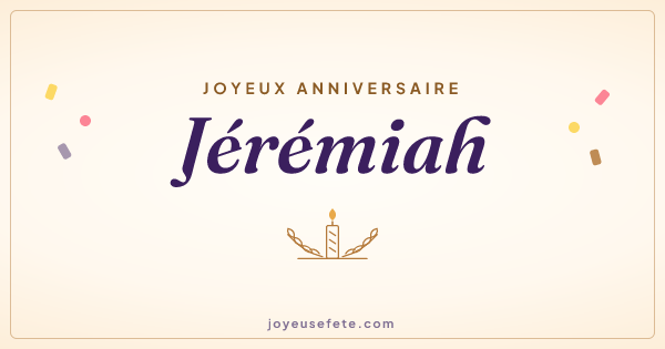 Image « Joyeux anniversaire Jérémiah » au format large
