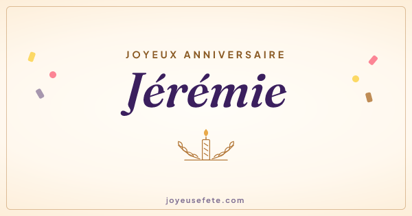 Image « Joyeux anniversaire Jérémie » au format large