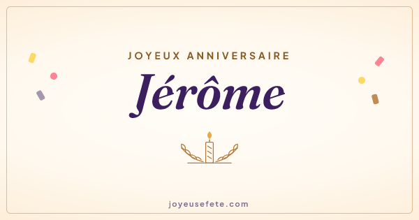 Image « Joyeux anniversaire Jérôme » au format large