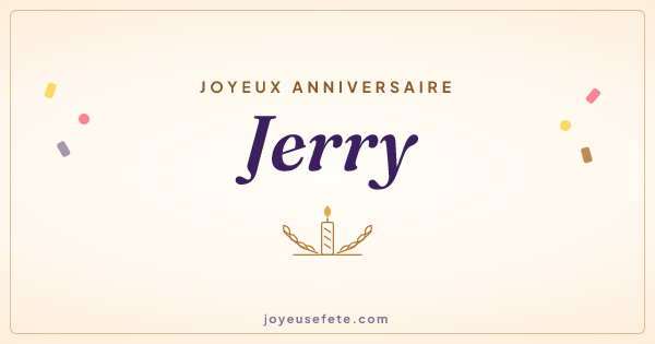 Image « Joyeux anniversaire Jerry » au format large