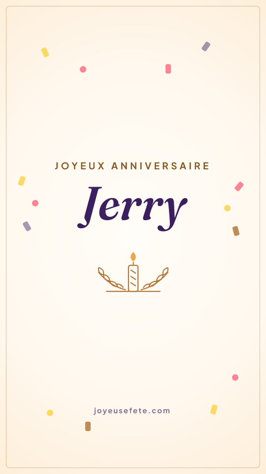 Image « Joyeux anniversaire Jerry » au format story