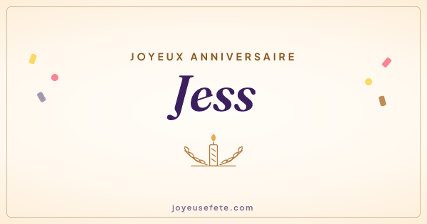 Image « Joyeux anniversaire Jess » au format large