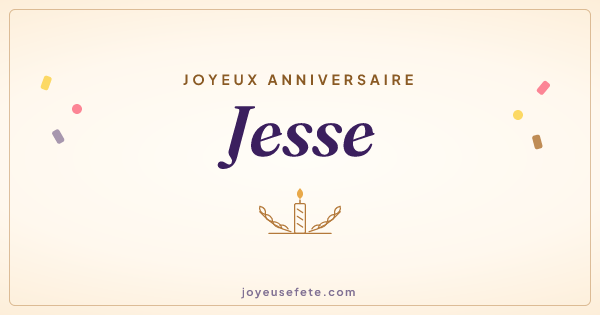 Image « Joyeux anniversaire Jesse » au format large
