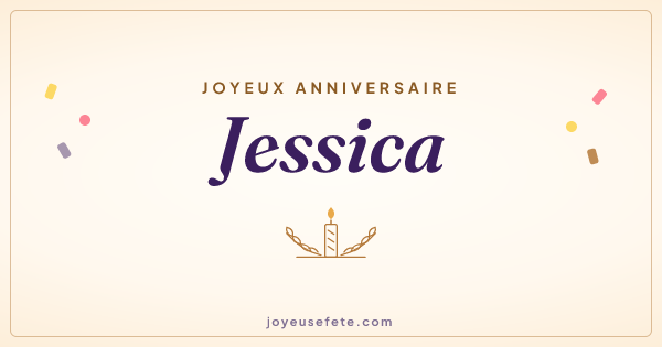 Image « Joyeux anniversaire Jessica » au format large