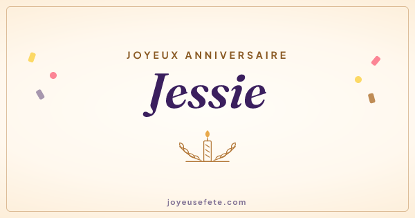 Image « Joyeux anniversaire Jessie » au format large