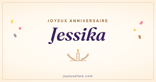Image « Joyeux anniversaire Jessika » au format large