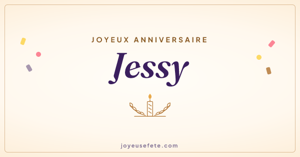 Image « Joyeux anniversaire Jessy » au format large