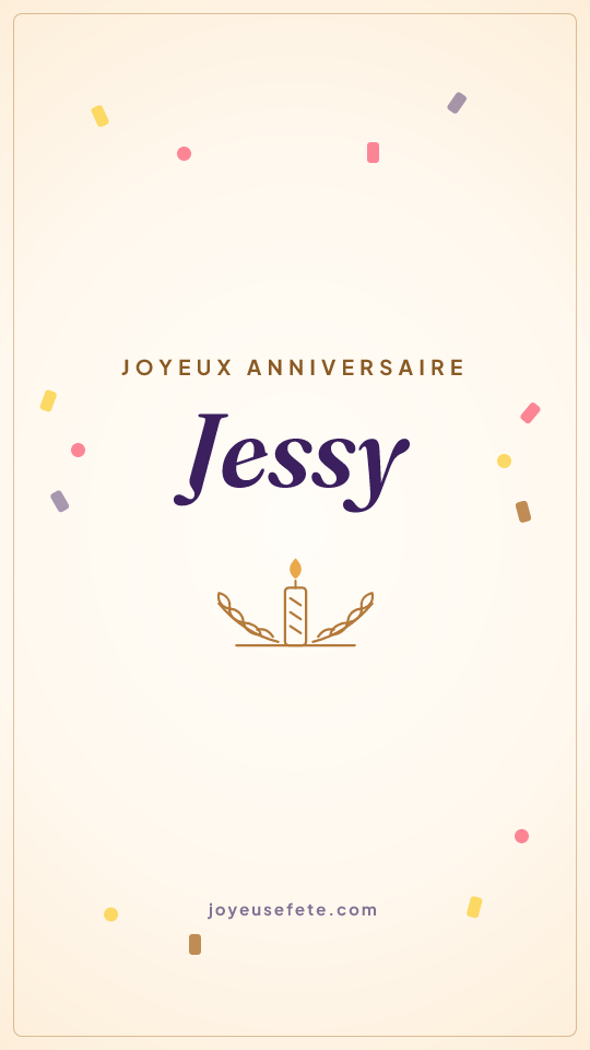 Image « Joyeux anniversaire Jessy » au format story