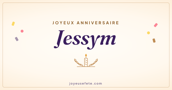 Image « Joyeux anniversaire Jessym » au format large
