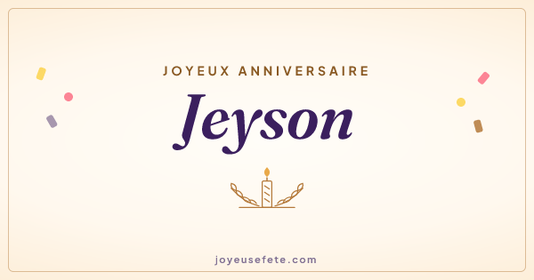 Image « Joyeux anniversaire Jeyson » au format large