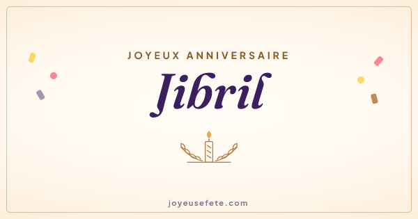 Image « Joyeux anniversaire Jibril » au format large