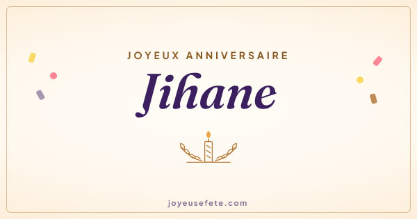 Image « Joyeux anniversaire Jihane » au format large