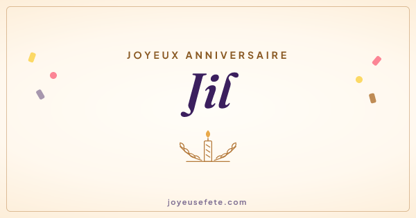 Image « Joyeux anniversaire Jil » au format large
