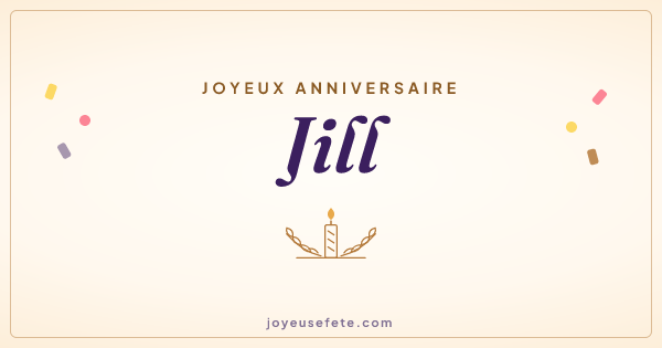 Image « Joyeux anniversaire Jill » au format large