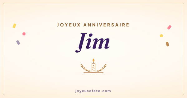 Image « Joyeux anniversaire Jim » au format large