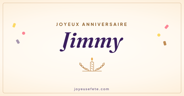 Image « Joyeux anniversaire Jimmy » au format large