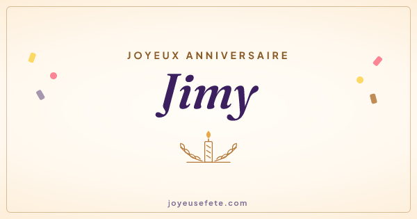 Image « Joyeux anniversaire Jimy » au format large