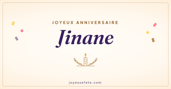 Image « Joyeux anniversaire Jinane » au format large