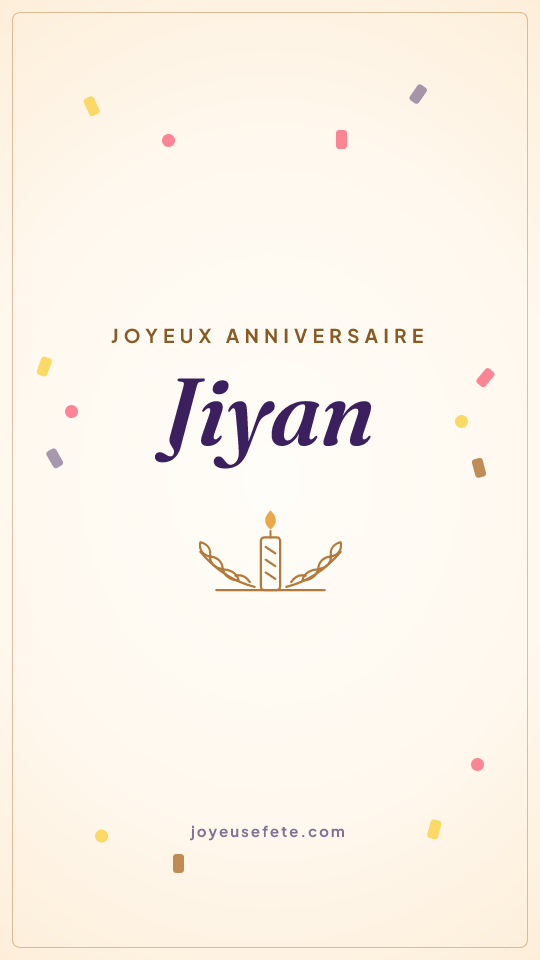 Image « Joyeux anniversaire Jiyan » au format story
