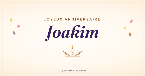 Image « Joyeux anniversaire Joakim » au format large
