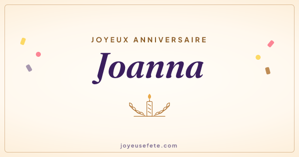 Image « Joyeux anniversaire Joanna » au format large