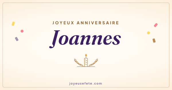 Image « Joyeux anniversaire Joannes » au format large