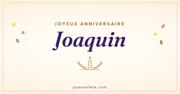 Image « Joyeux anniversaire Joaquin » au format large