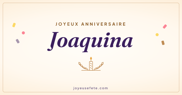 Image « Joyeux anniversaire Joaquina » au format large