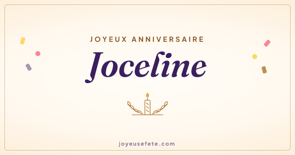 Image « Joyeux anniversaire Joceline » au format large