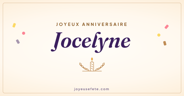 Image « Joyeux anniversaire Jocelyne » au format large