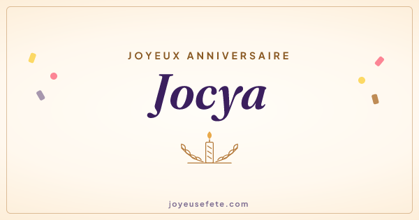 Image « Joyeux anniversaire Jocya » au format large