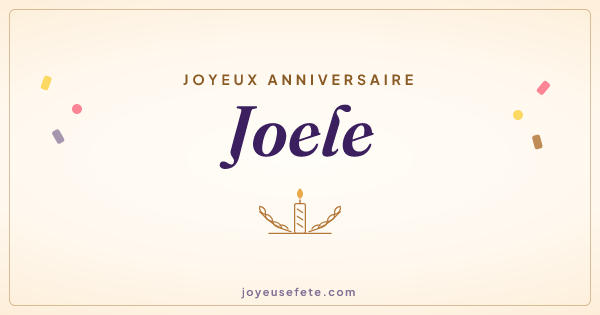 Image « Joyeux anniversaire Joele » au format large