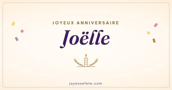 Image « Joyeux anniversaire Joëlle » au format large