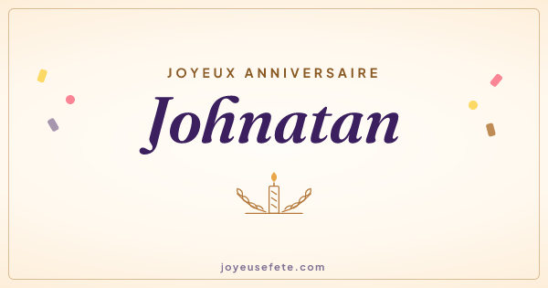 Image « Joyeux anniversaire Johnatan » au format large