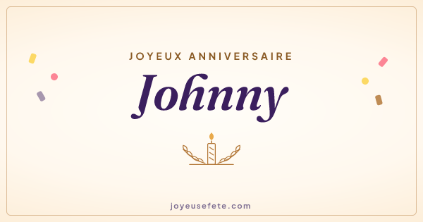 Image « Joyeux anniversaire Johnny » au format large