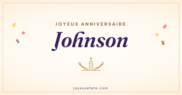 Image « Joyeux anniversaire Johnson » au format large