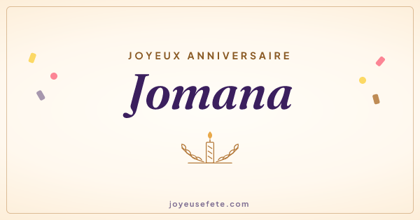 Image « Joyeux anniversaire Jomana » au format large
