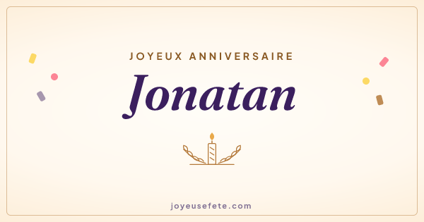Image « Joyeux anniversaire Jonatan » au format large