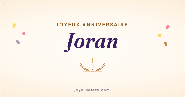 Image « Joyeux anniversaire Joran » au format large