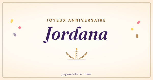 Image « Joyeux anniversaire Jordana » au format large