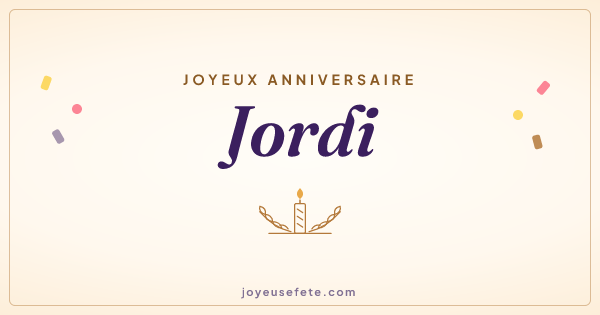 Image « Joyeux anniversaire Jordi » au format large