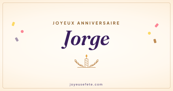 Image « Joyeux anniversaire Jorge » au format large