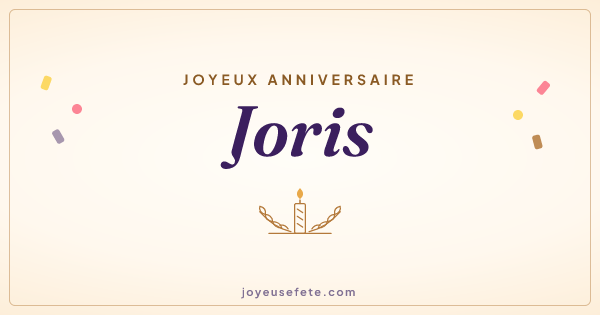 Image « Joyeux anniversaire Joris » au format large