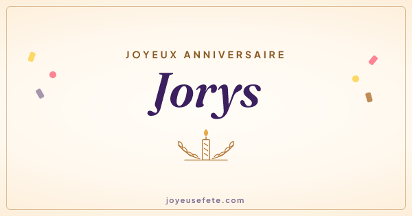 Image « Joyeux anniversaire Jorys » au format large